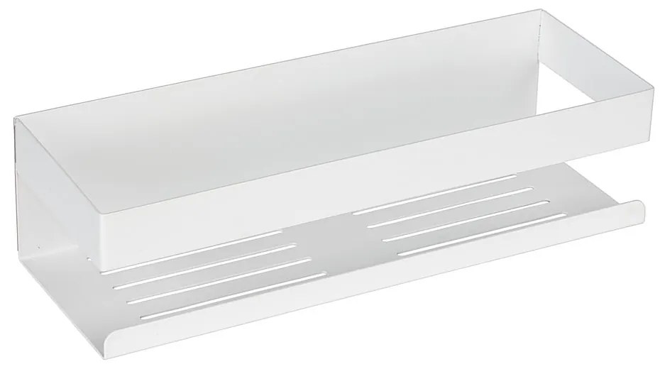 Mensola da bagno senza foratura bianco opaco in acciaio inox con aggancio Turbo-loc Genova – Wenko