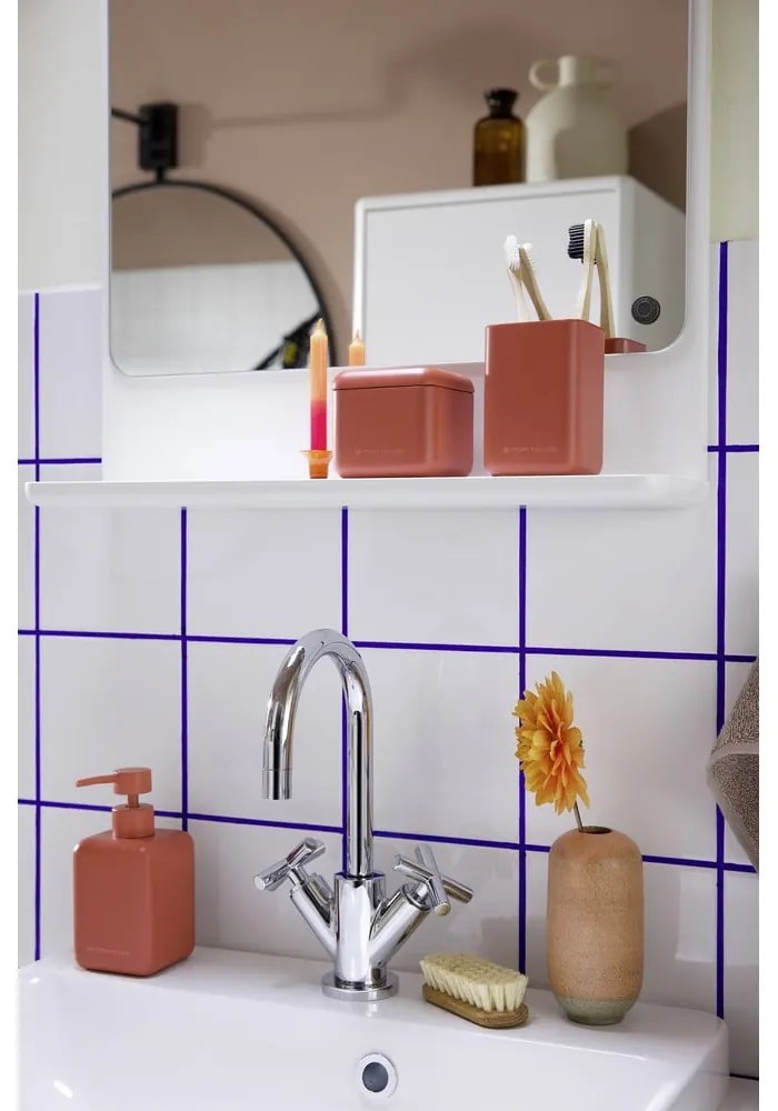 Dispenser per sapone in poliresina arancione 380 ml Tom Tailor T-Rounded – Wenko