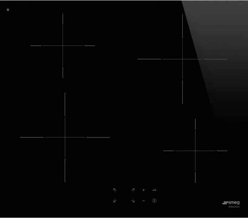Piano cottura induzione 4 zone L 60 cm SI2641D SMEG nero