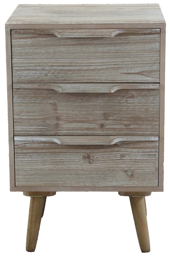 ANGELINE - mobiletto 5 cassetti in paulownia e mdf industrial