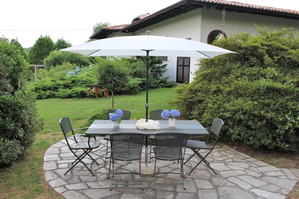 Ombrellone da Giardino 2,4x1,5 m Palo Ø27 mm in Acciaio Maffei Kronos Antracite...