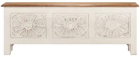Scatola Portaoggetti 110x30x40 cm in Legno Massello di Acacia