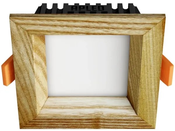 APLED - Lampada LED SQUARE WOODLINE LED/3W/230V 4000K 9x9 cm cenere legno solido