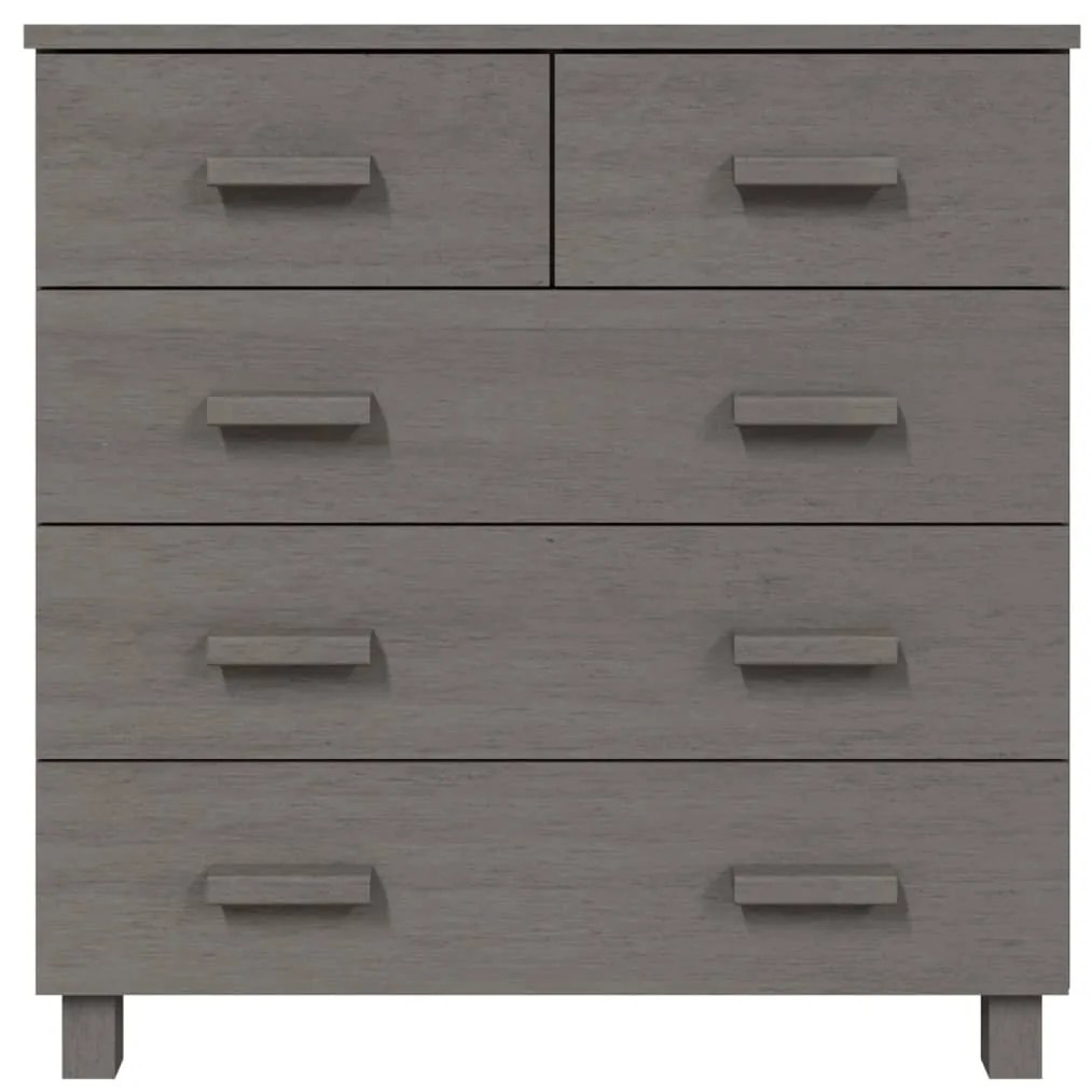 Credenza hamar grigio chiaro 79x40x80 cm legno massello di pino