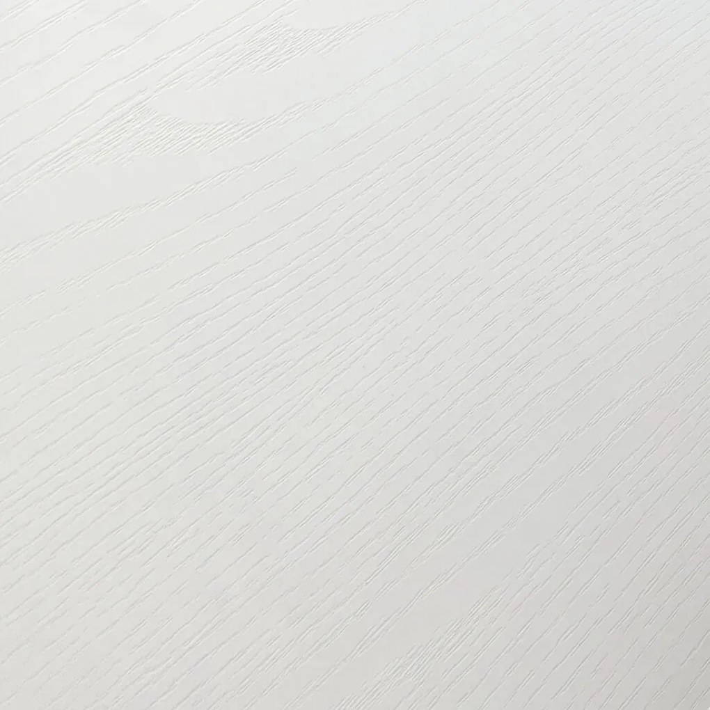 Tavolo CARRARA in legno, finitura bianco frassinato e base in metallo verniciato antracite, allungabile 140×90 cm – 220×90 cm