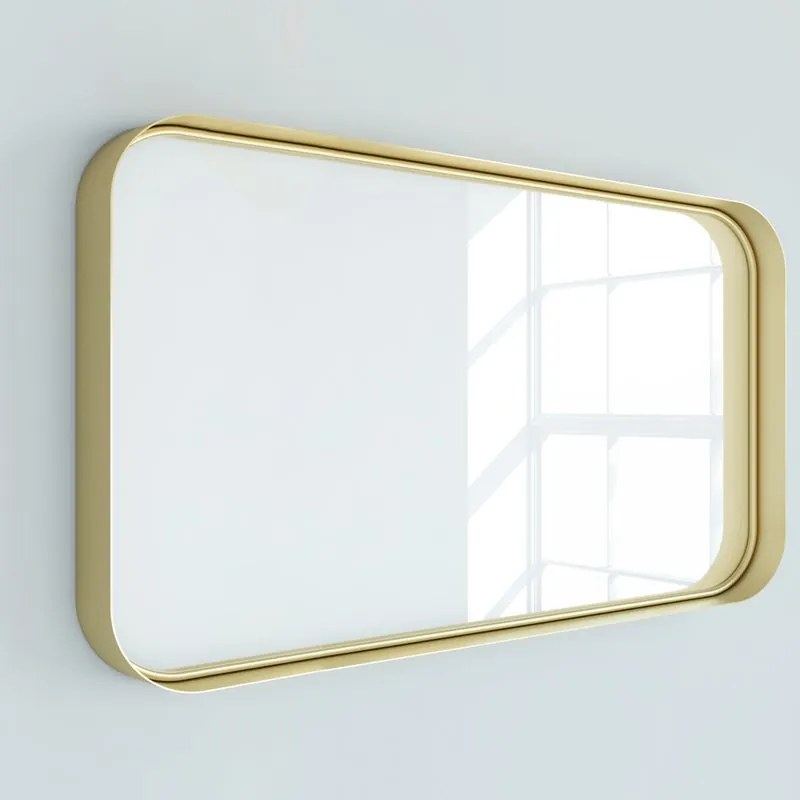 Specchio Kende rettangolare in alluminio oro 120 x 75 cm