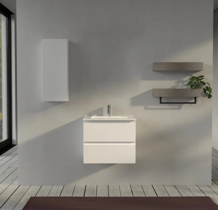 Mobile bagno 60 cm sospeso Bianco opaco - Sofia