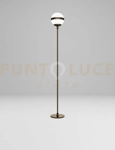 Peggy lampada da terra bianco lucido ottone anticato 1 luce attacco...
