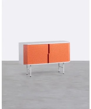 Credenza Bassa 2 Ante in Acciaio Laminato Kepa Arancione Terra - The Masie