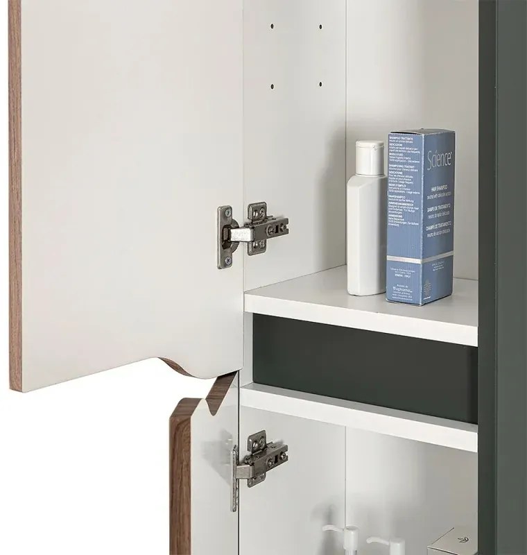 Colonna bagno sospesa alta noce canaletto Minori/Maiori 30x150 cm