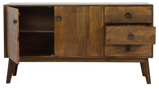 Cassettiera bassa marrone in legno massiccio 152x80 cm Espita - Light &amp; Living