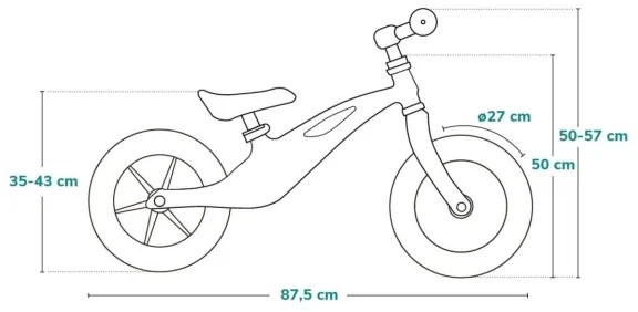 Lionelo - Bicicletta senza pedali BART Celeste