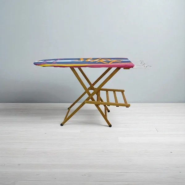 Asse da stiro modello LADY in legno massello NOCE