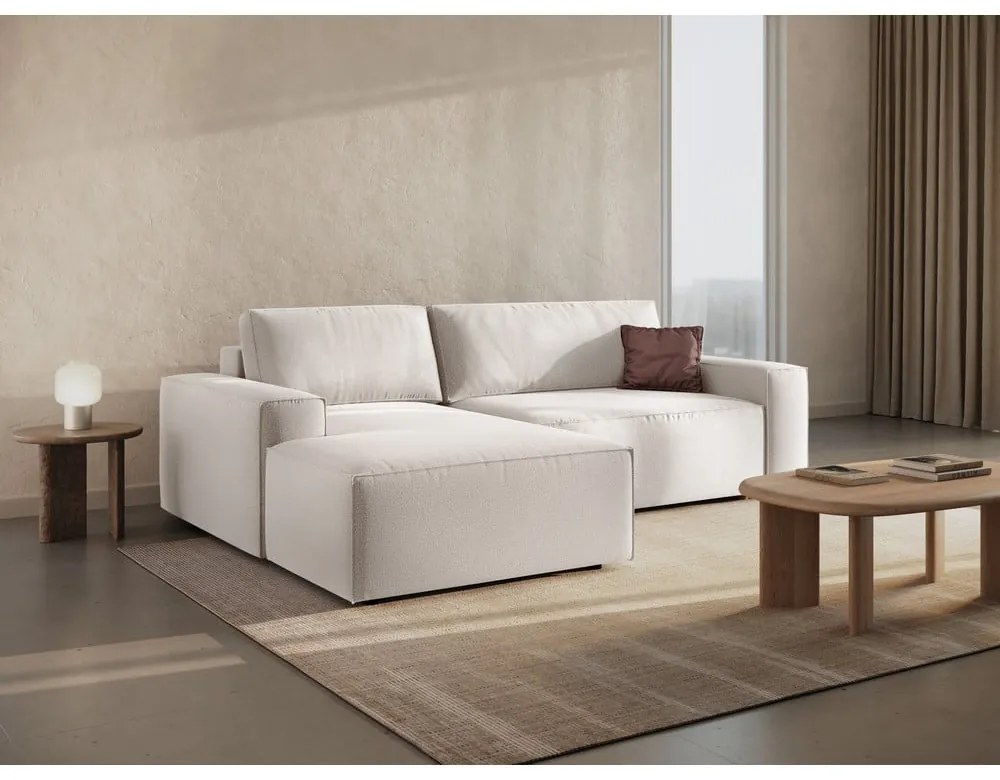Divano letto angolare beige (angolo sinistro) Jodie - Micadoni Home