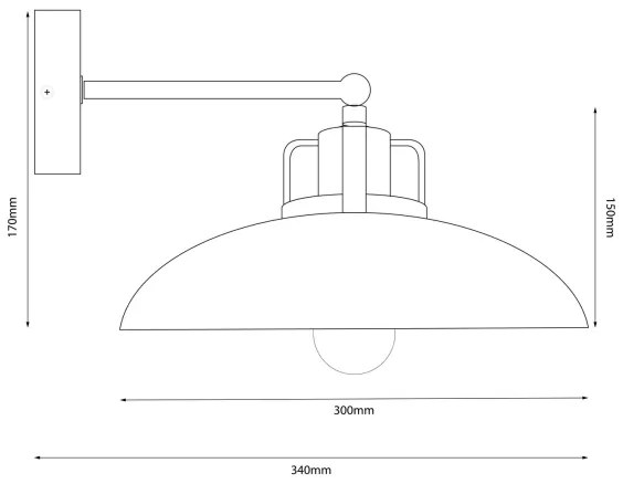 Brilagi - LED Applique FLAMENGO 1xE27/60W/230V bianco