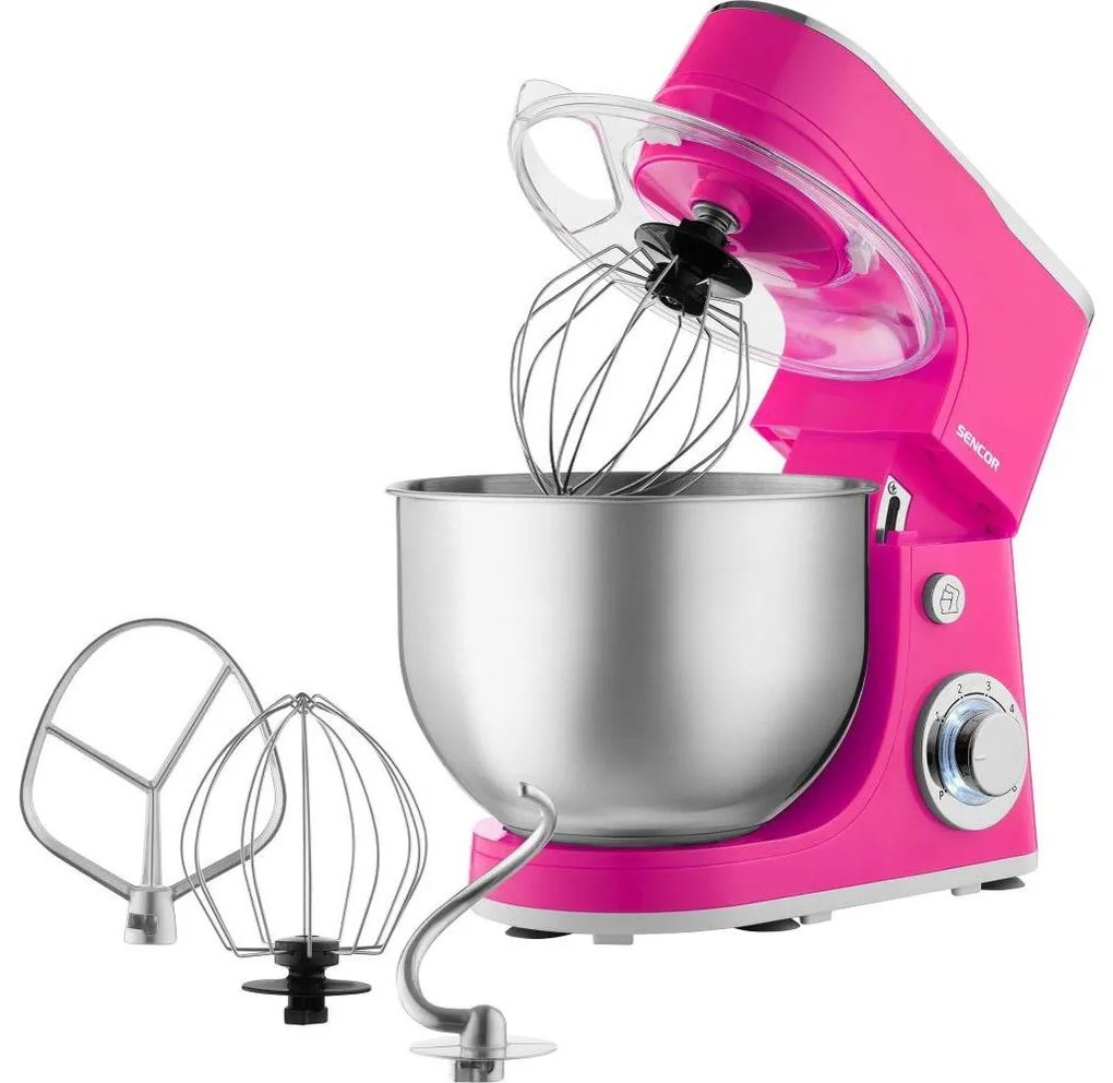 Sencor - Robot da cucina con ciotola in acciaio inox 1300W/230V rosa