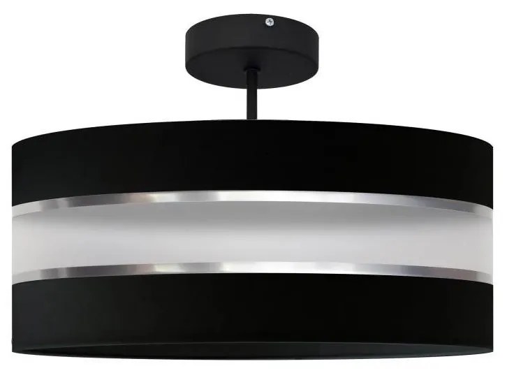 Lampadario a sospensione con supporto rigido HELEN 3xE27/15W/230V nero/cromo lucido