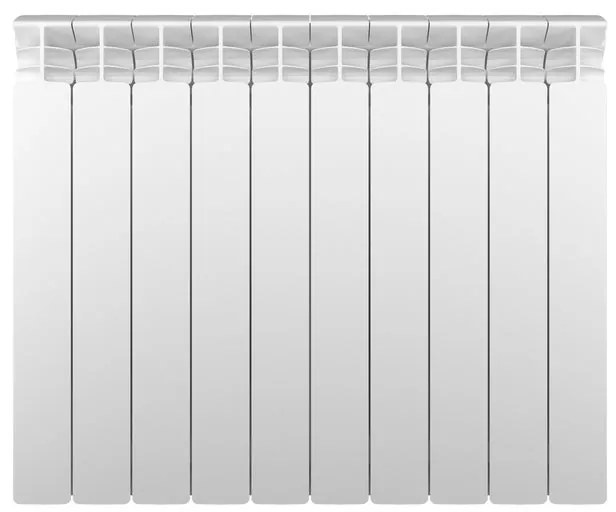 Radiatore acqua calda EQUATION ALURAD in alluminio, 10 elementi, interasse 600 mm, bianco