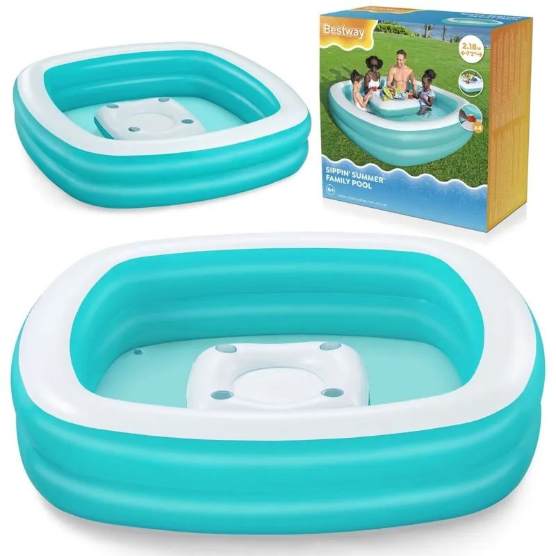 Basen dmuchany Sippin' Summer 218 x 218 x 48 cm Bestway 54446