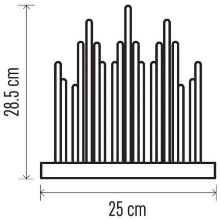 Candeliere natalizio LED 19xLED/3xAA grigio
