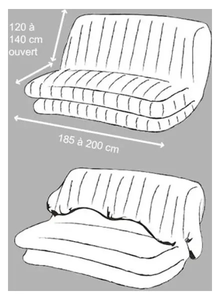 Copridivano elasticizzato grigio chiaro a 3 posti Essentiel - douceur d'intérieur