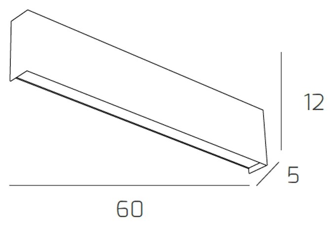 Applique Moderna Wally Metallo Sabbia 2 Luci 2G11 60Cm