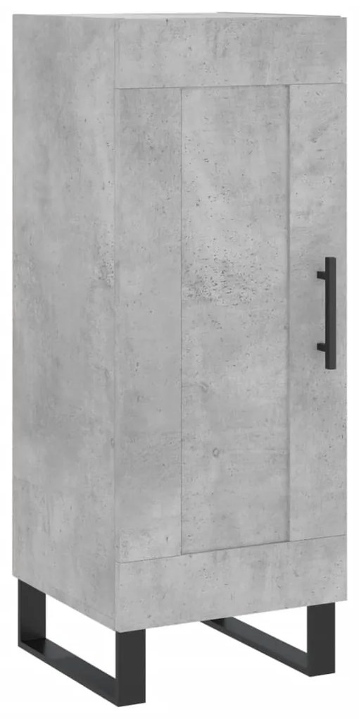 Credenza grigio cemento 34,5x34x90 cm in legno multistrato