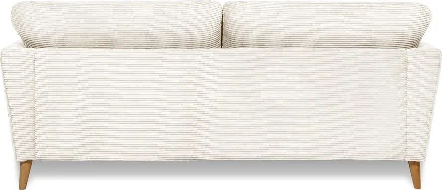 Divano in velluto a coste bianco 206 cm Paris - Scandic