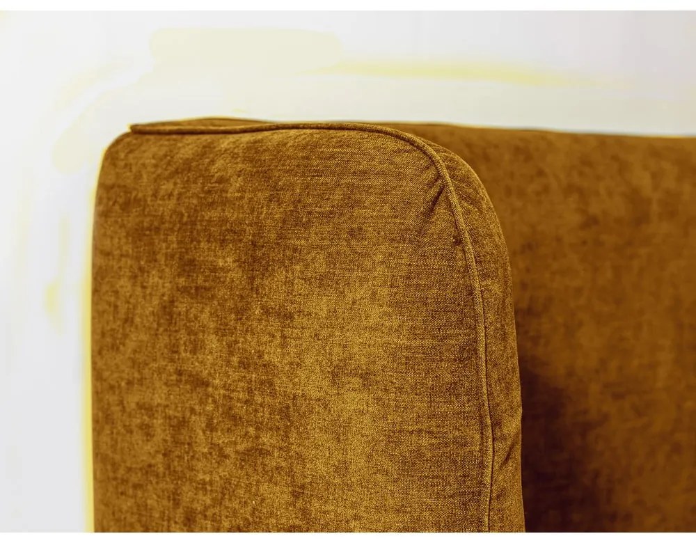 Letto matrimoniale imbottito giallo con contenitore con griglia 180x200 cm Louise - Bobochic Paris