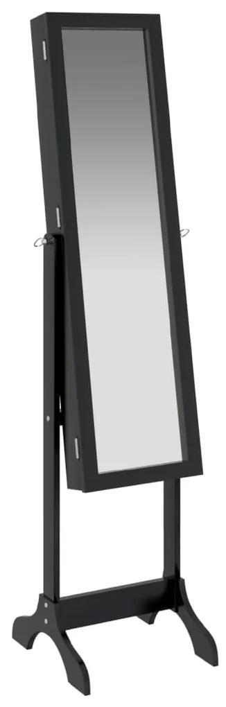 Specchio Autoportante Nero 34x37x146 cm