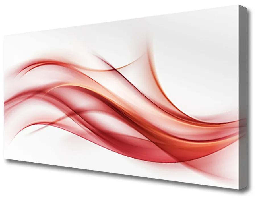 Quadro su tela Grafica di astrazione rossa 100x50 cm