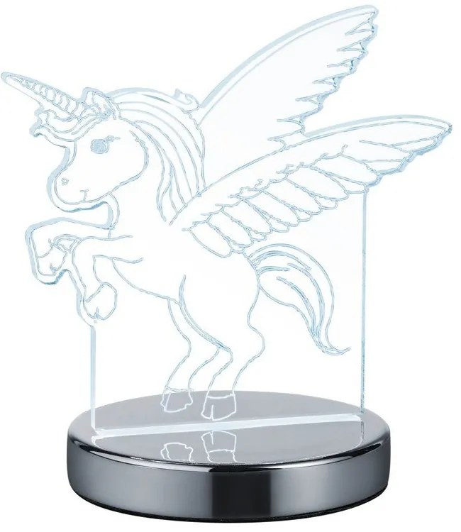 Lampada da tavolo a LED in argento lucido (altezza 17 cm) Karo - Trio