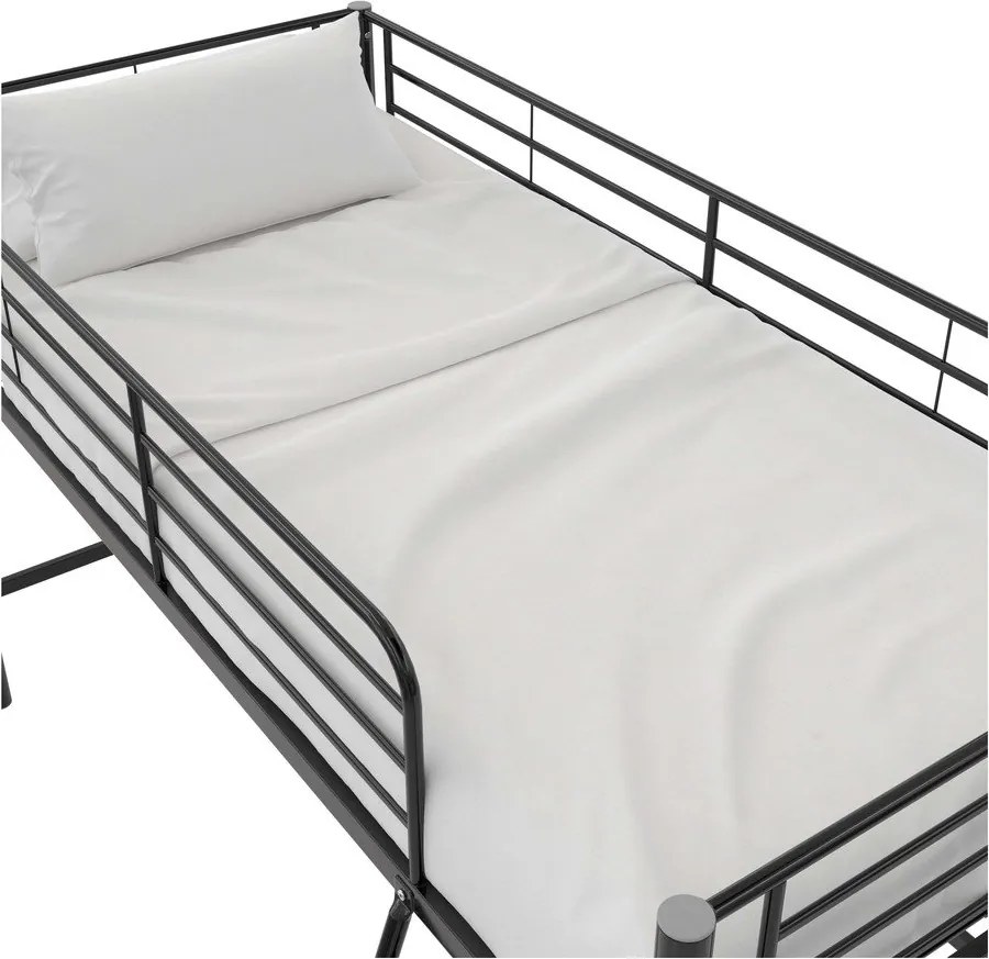 Letto nero rialzato per bambini 90x200 cm Jodie - Støraa