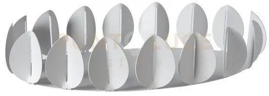 Vassoio ovale ficus bianco marmo
