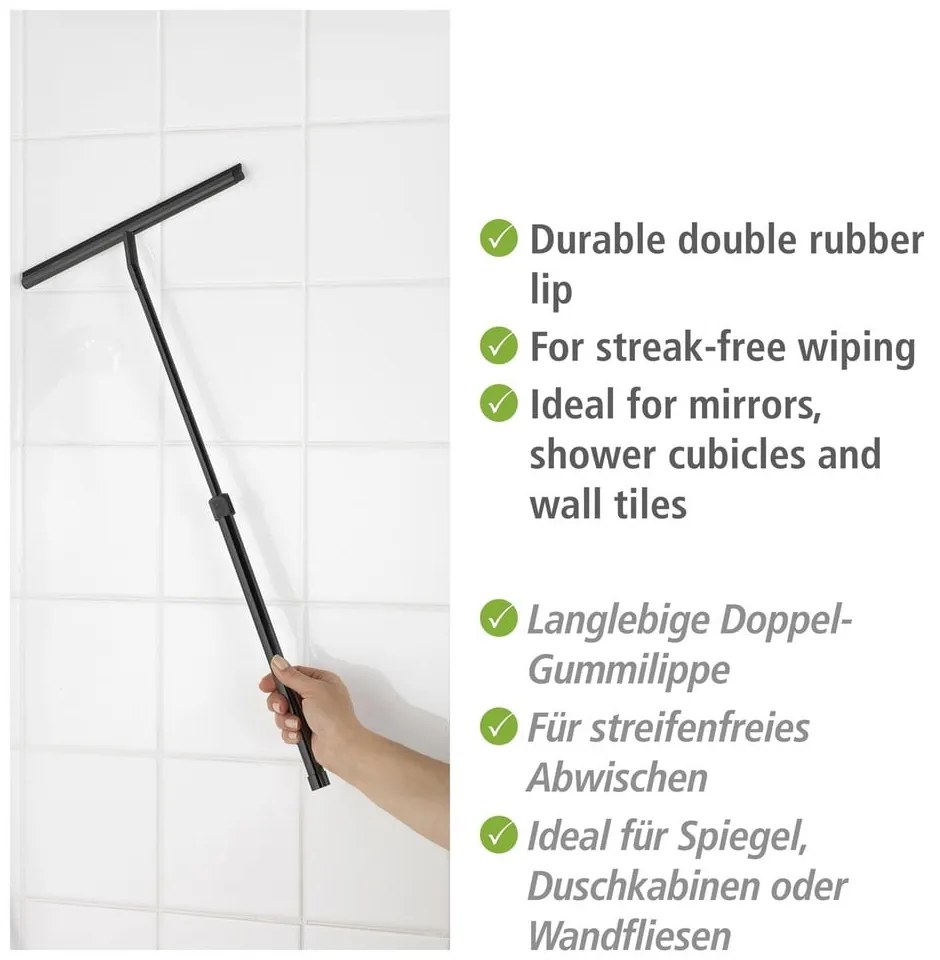 Spatola telescopica nera per finestre - Wenko