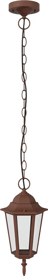 Lampione Storico a Sospensione E27 IP54 Corten - Serie Tosca