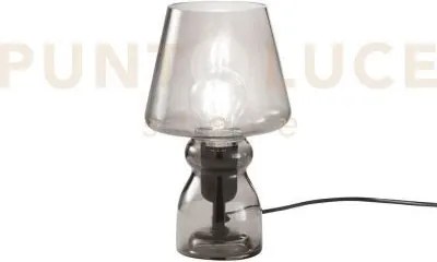 Lumetto gleam interamente in vetro grigio 1 luce attacco e27 17x255cm