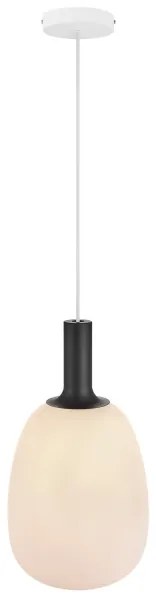 Nordlux - Lampadario a cavo ALTON 1xE27/60W/230V bianco/nero/ottone