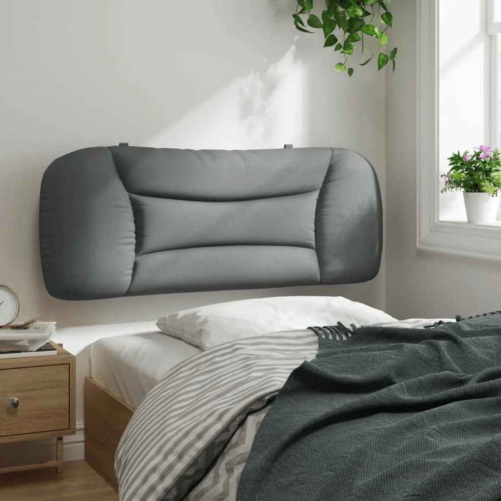 Cuscino testiera grigio chiaro 100 cm in tessuto