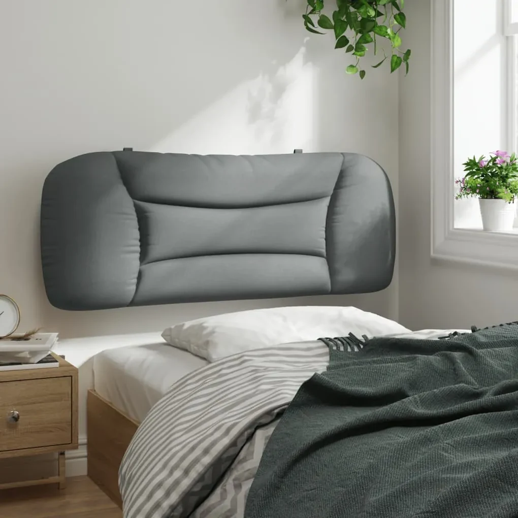 Cuscino testiera grigio chiaro 100 cm in tessuto