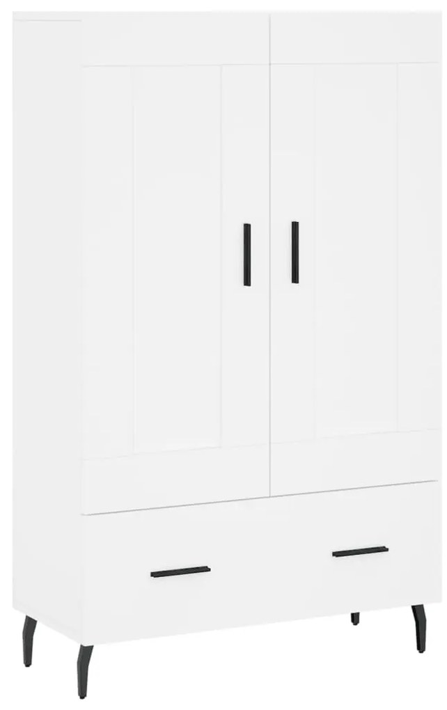 Credenza bianca 69,5x31x115 cm in legno multistrato