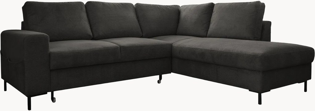 Divano angolare 6 posti in velluto a coste Lofty Lilly