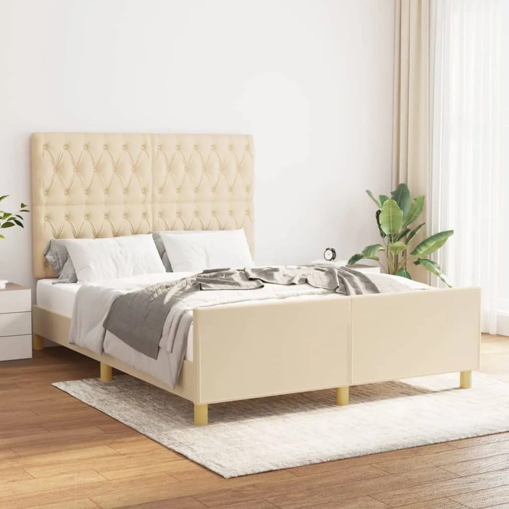 Giroletto Senza Materasso Crema 140x200 Cm İn Tessuto /