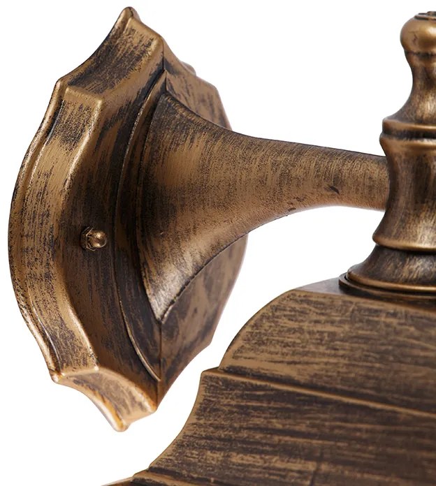 Lampada da parete per esterni oro antico IP44 - Capital