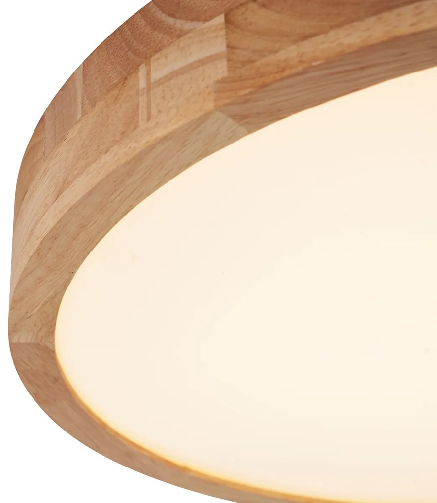 Plafoniera scandinava in legno 50 cm con LED dimmerabile - Pecker