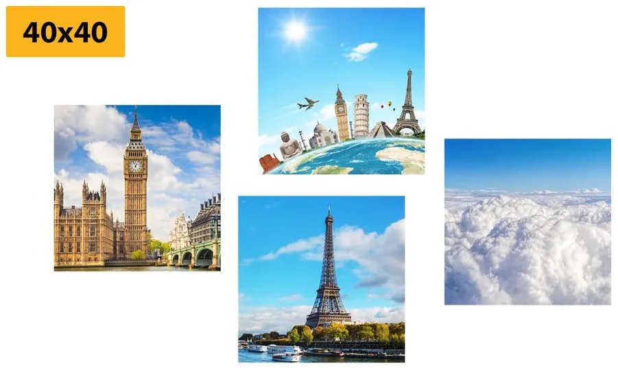 Set di quadri – Monumenti famosi del mondo