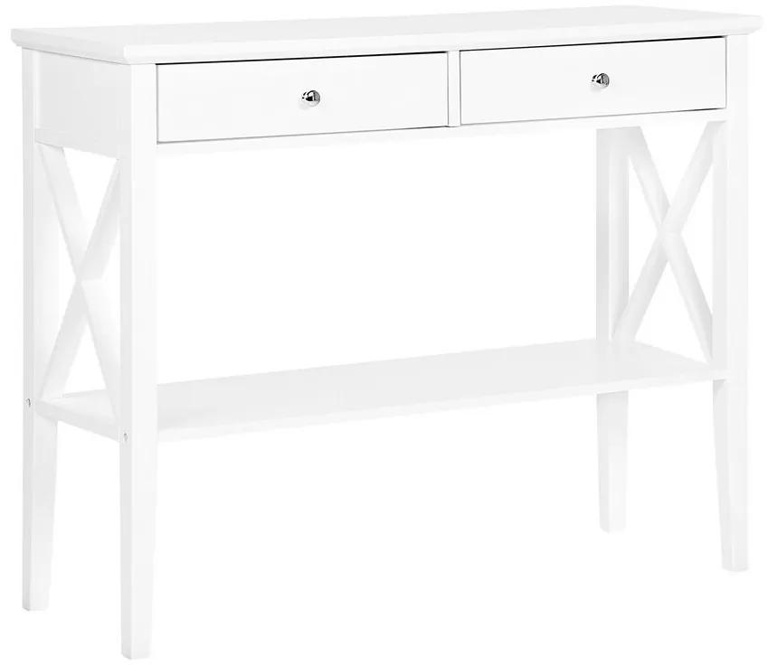 Tavolino consolle bianco 100 x 35 cm AVENUE Beliani