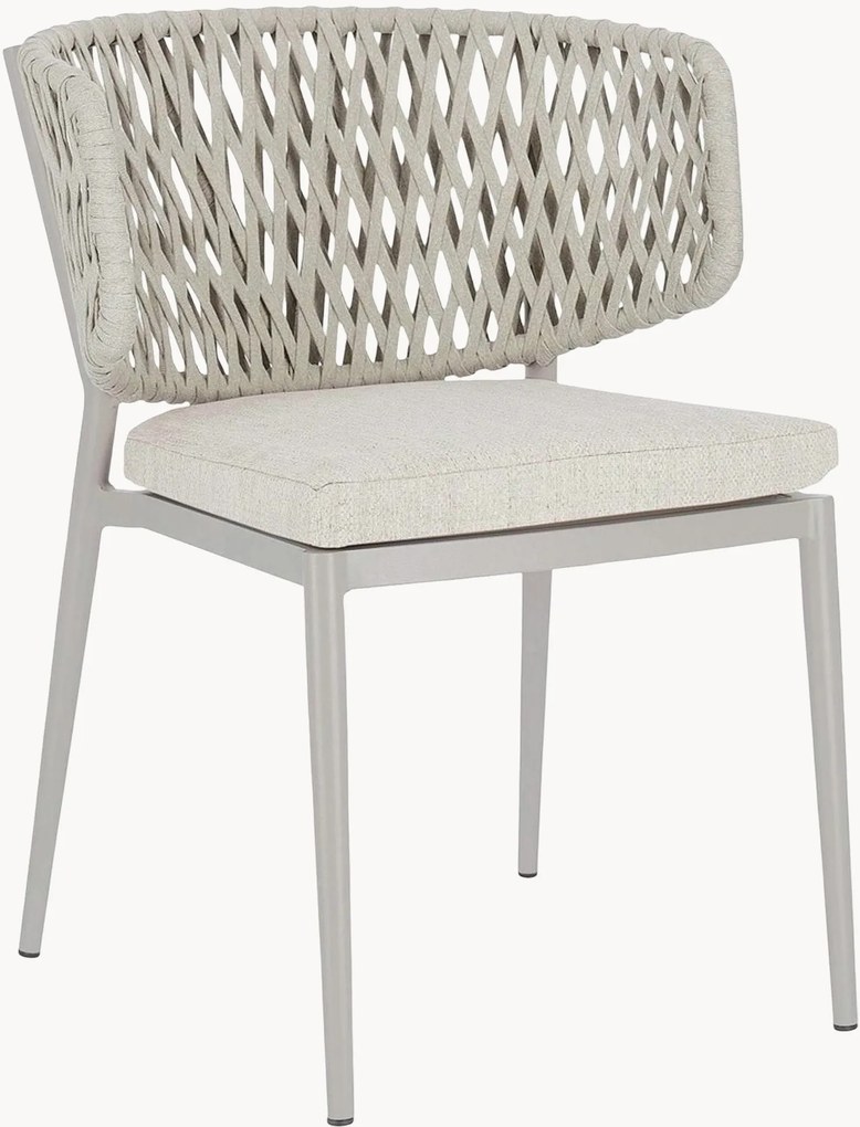 Set di 4 sedie da giardino impilabili con braccioli Isauria