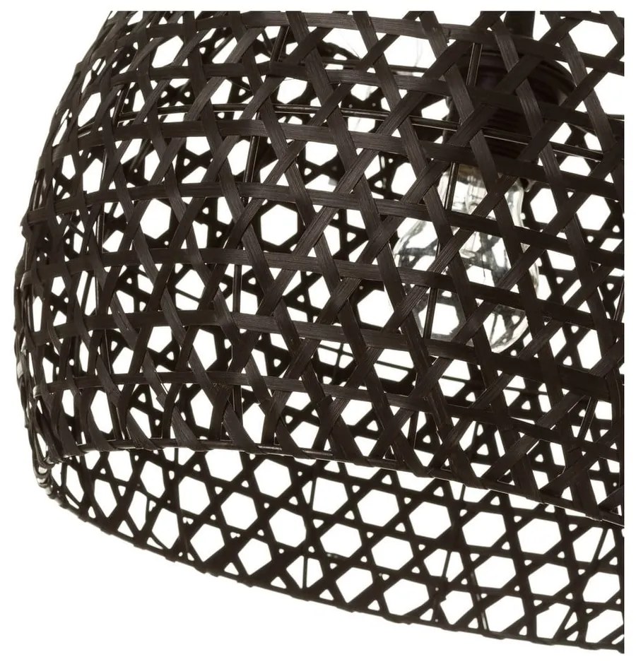 Lampada da soffitto in bambù nero con paralume in bambù ø 35 cm - Casa Selección