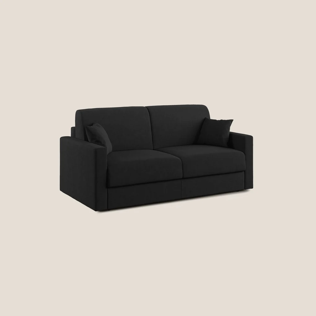 Chris Divano letto in microfibra smacchiabile T11 nero 206 cm (mat. 160x197)